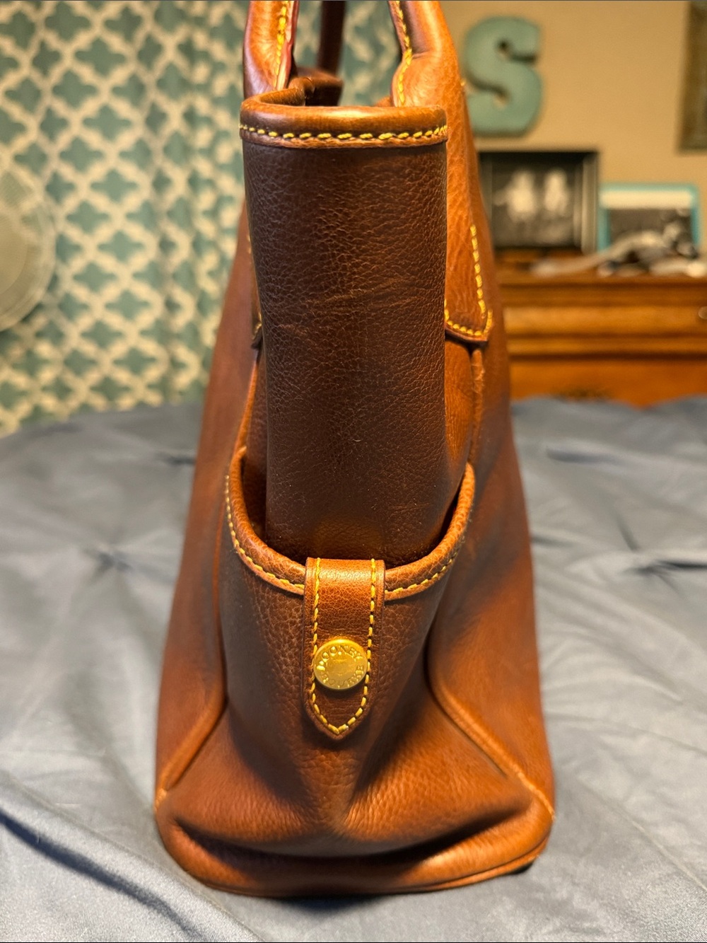 Dooney& Bourke Chestnut brown Leather Kristen Tote Shoulder Bag- - Picture 4 of 11
